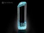 Gem-quality Aquamarine crystal from Goand Mine with icy-blue color, excellent transparency, and sharp natural termination.
