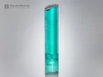 Lagoon-blue Tourmaline crystal from Kana Karay Mine with exceptional transparency, gem quality, and sharp natural termination.