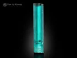 Lagoon-blue Tourmaline crystal from Kana Karay Mine with exceptional transparency, gem quality, and sharp natural termination.
